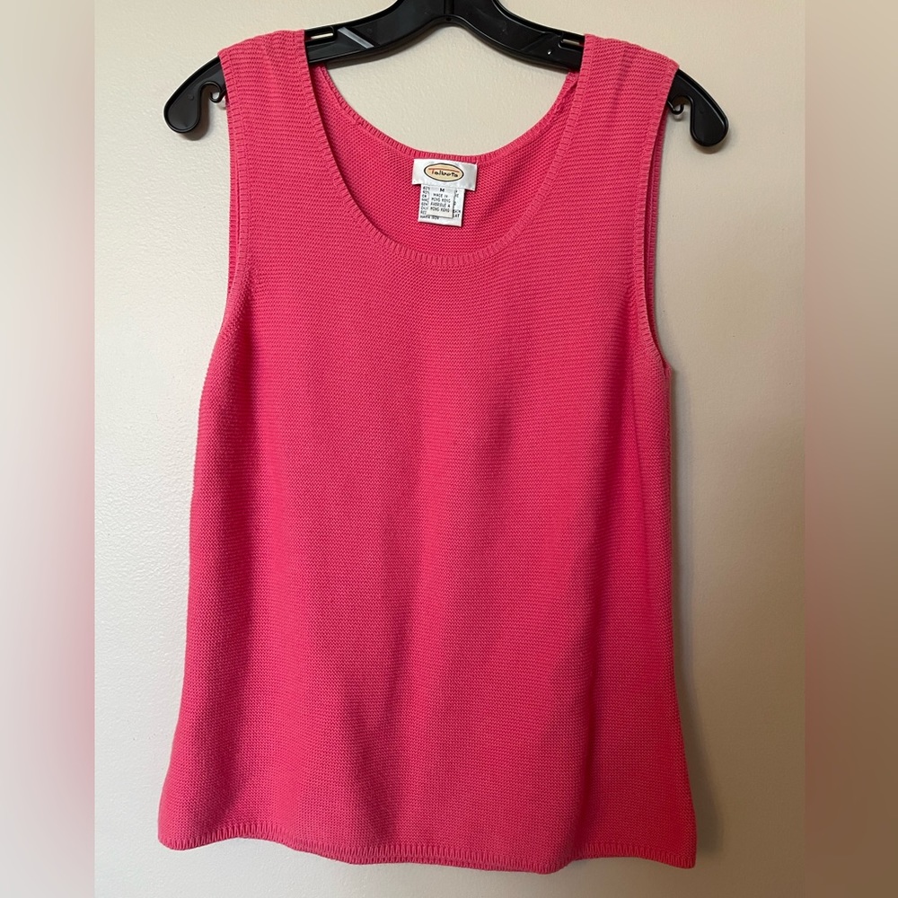 Talbots Pink Sleeveless Sweater Shell Size Medium
